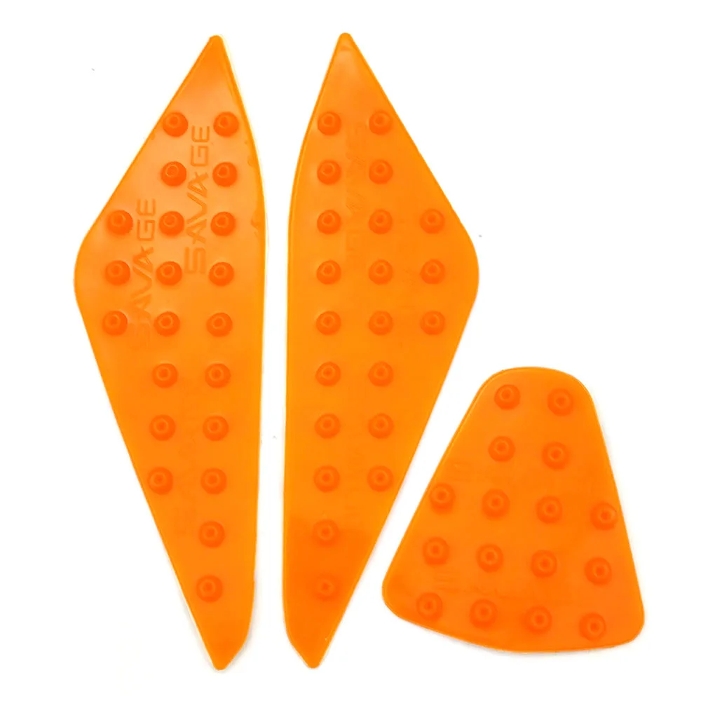 

Universal Motorcycle Fuel Tank Traction Pad Protector Sticker Set Anti Slip 3M Knee Grip Protector orange