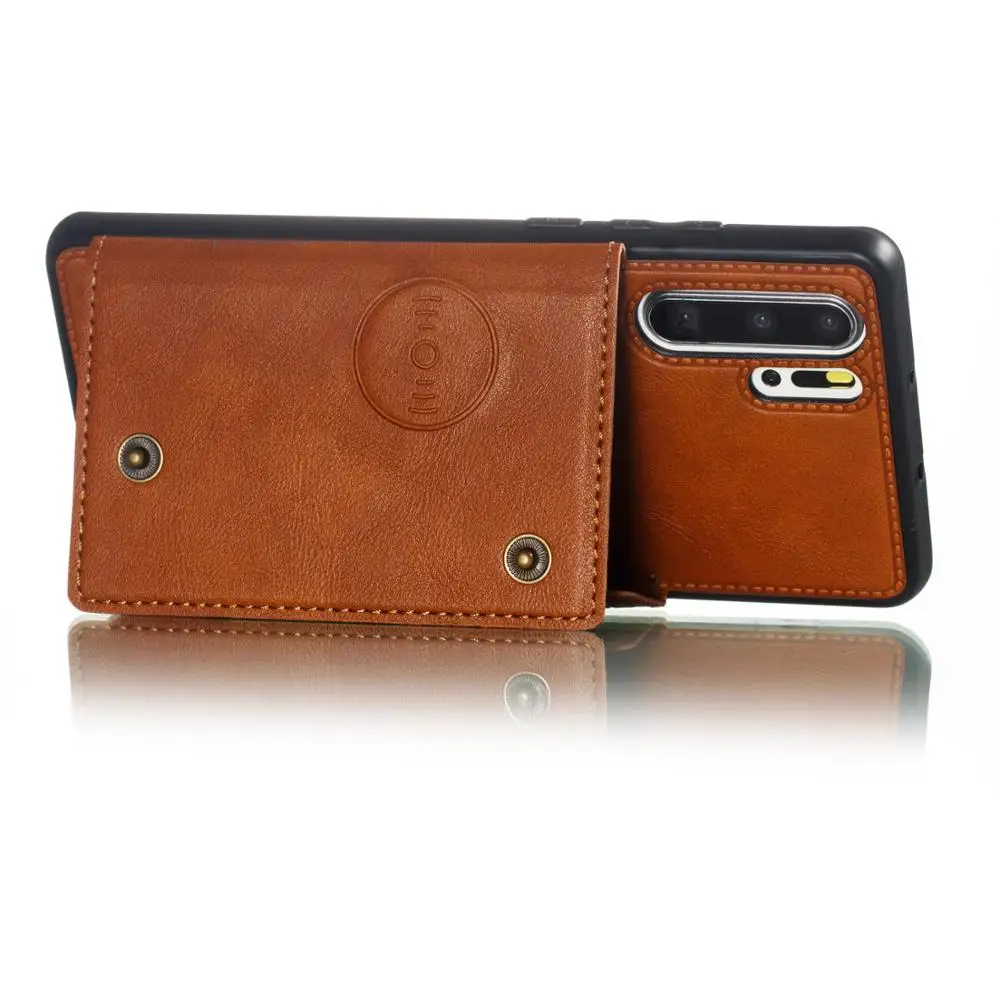 Чехол-бумажник для Huawei P30 Pro P20 Lite 2019 Mate 40 30 20 Honor 9X кожаный с отделением карт - купить