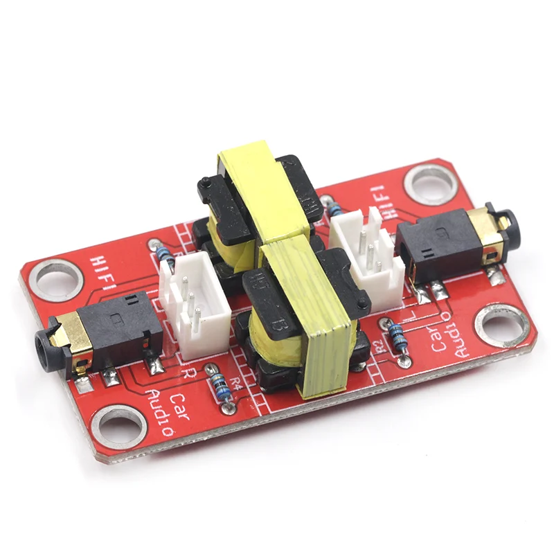 Stereo Audio Isolator Vehicle Common Ground Suppression Interference Noise Isolation Module Transformer Coupler | Инструменты