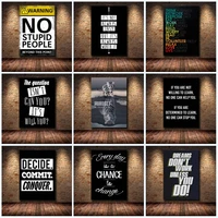 inspiring words office decor wall art motivational phrases canvas painting poster prints wall art no pain no gain room decor