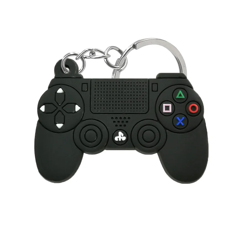

1PCS PVC Game Machine Keychain & Keyring Cute Gamepad Joystick Key Chain PS4 Game Console Keychains Bag Car Hanging