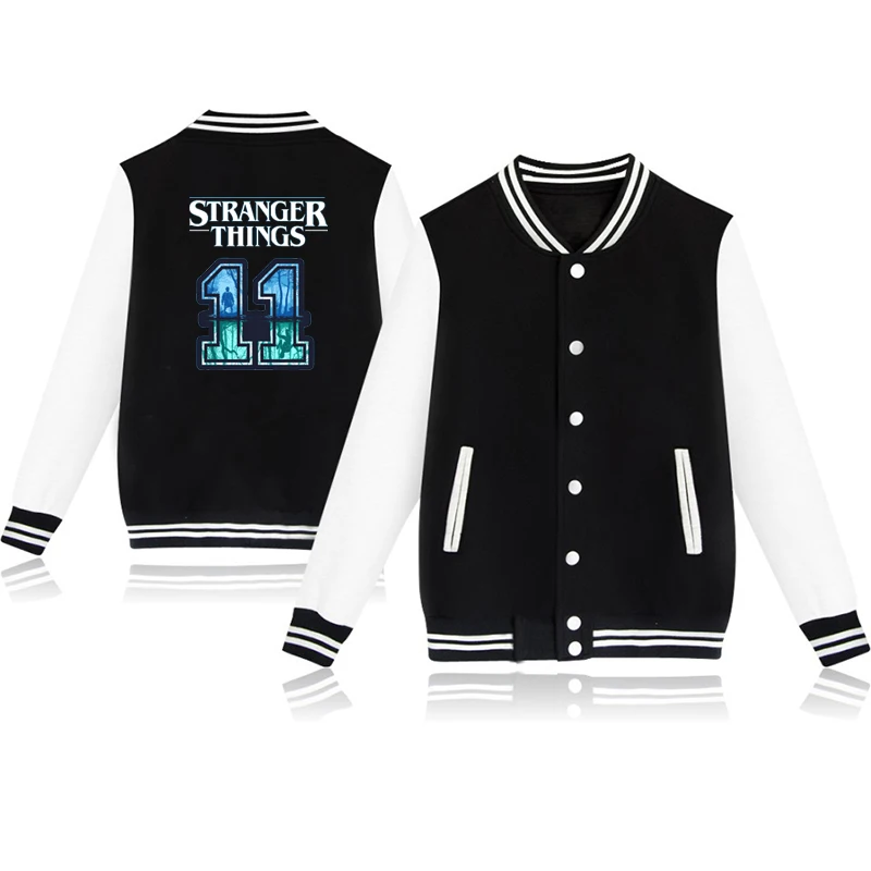 baseball jacket 7 Г. Странные вещи, куртки светящиеся для мальчиков и девочек ясельного возраста, одежда детская бейсбольная куртка, толстовки детские зимние теплые топы для малышей - Цвет: baseball jacket 7