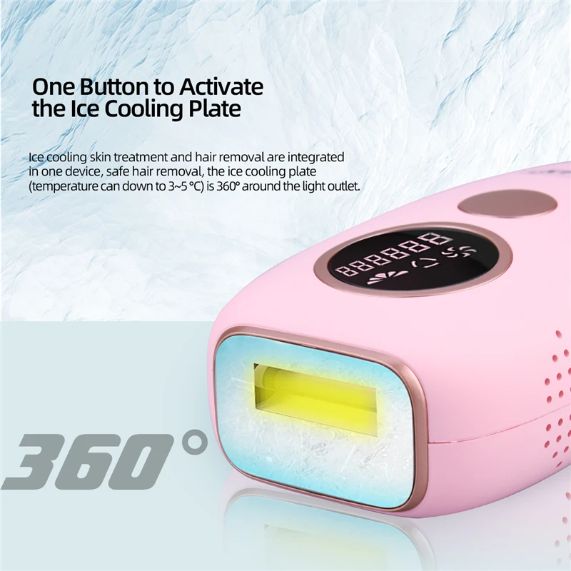 

999999 Flash Pesermanent IPL Epilator Hair Removal Ice Cool Electric Depilador Painless Facial Body Laser Epilator Machine 50