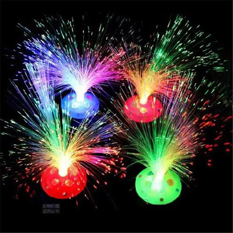 LED Night Light Lamp Fiber Optic Home Children Stand