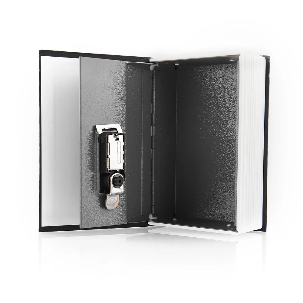 Safe Box Valuables Security Dictionary with Lock Key Secret Book Code Money Black Cash Safety Design Gift | Дом и сад