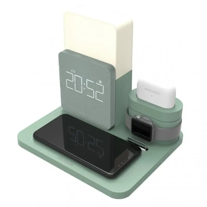 

Беспроводное зарядное устройство ночник с часами для IPhone 11 Xs Pro Max X XR 8 Plus Pad Watch 6 5 4 3 2 Se Airpod Por 2 Huawei Samsung