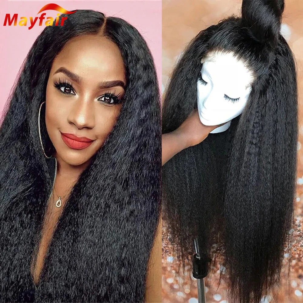 28 дюймов Синтетические волосы на кружеве парик с прямыми волосами 13x4 для парика