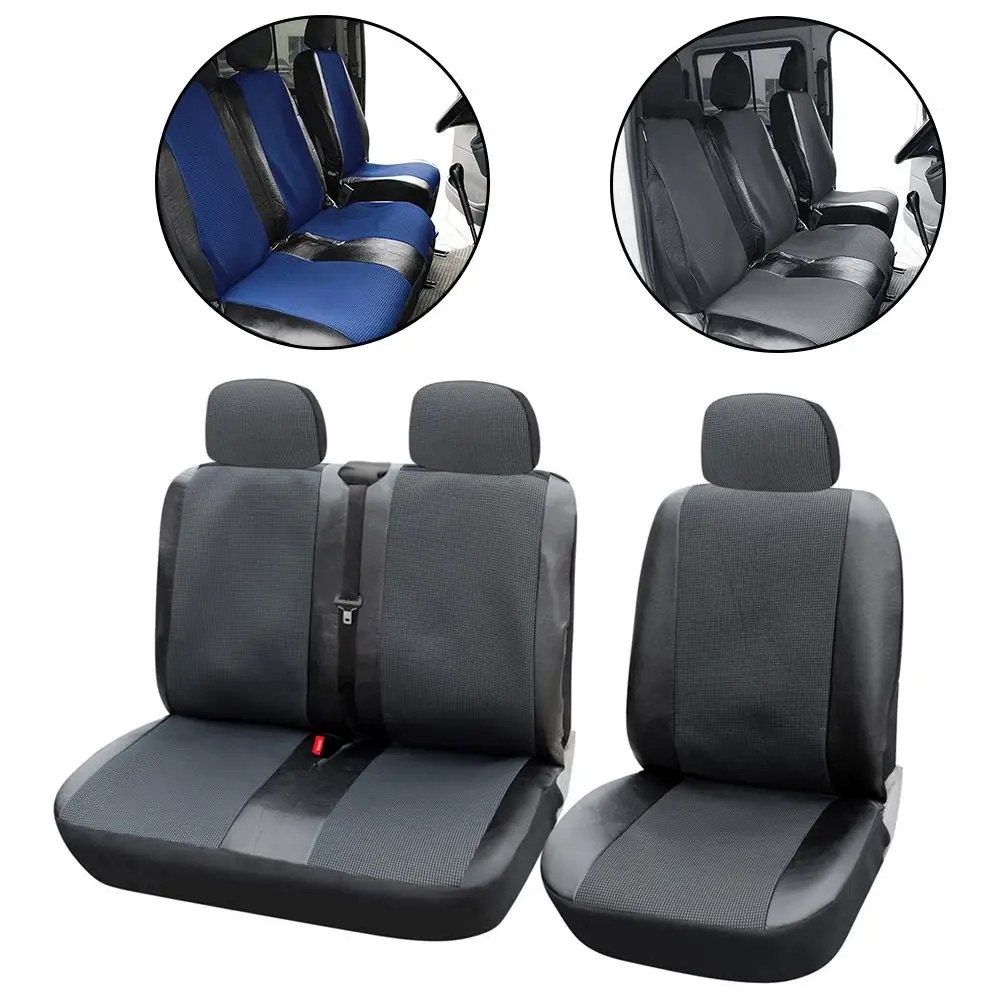 

New Type 4pcs/set Seat Covers Car Seat Covers Headrest For Transporter Van Leather Material Car Truck Interior Accessories