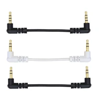 short 10cm 3 5mm aux cable male to stero audio cable 90 degree two right angled 34 pole gold for car mp3mp4 audio cable