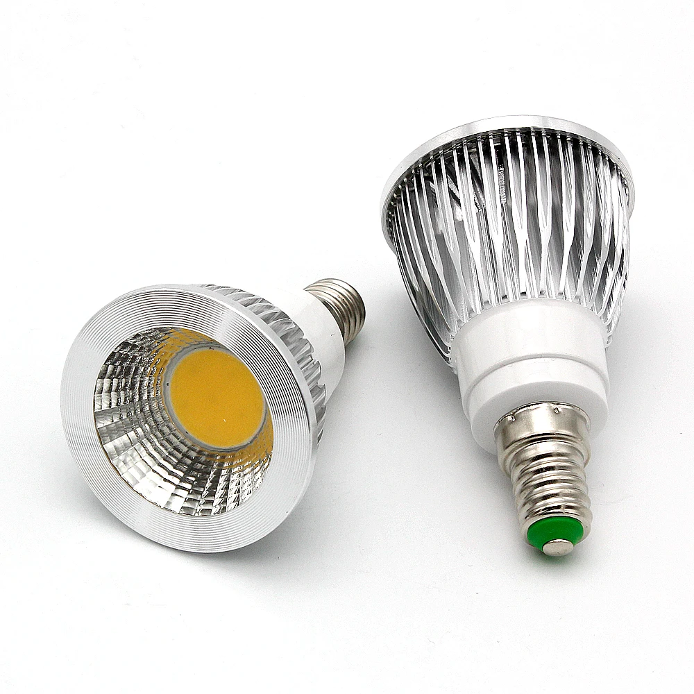 E14 Led светильник COB SMD высокая яркая полная мощность 3 Вт 5 7 AC85-265V алюминиевый
