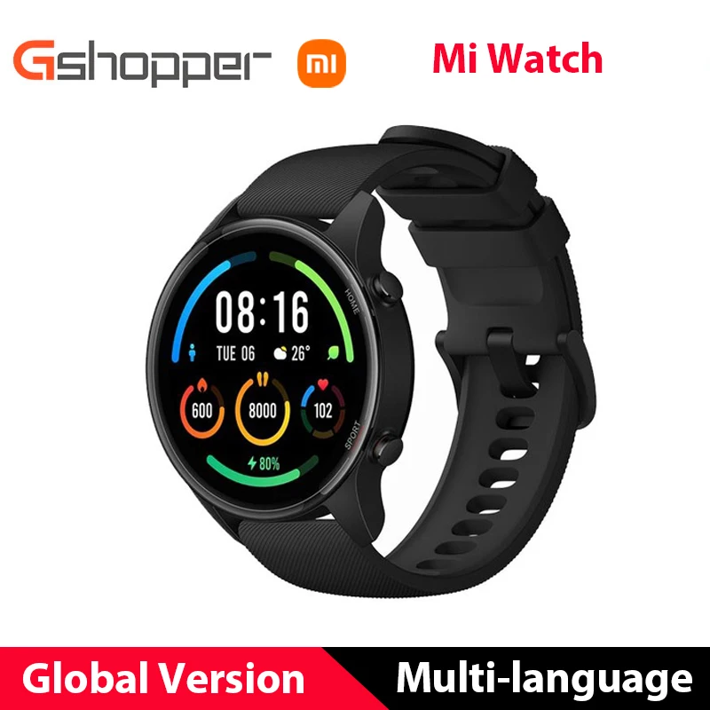 Оригинальные часы Xiaomi Mi с GPS фитнес трекером цветные 5ATM водонепроницаемый
