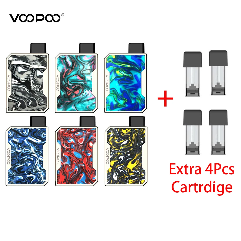 Оригинальная электронная сигарета VOOPOO Drag Nano Pod с дополнительным 4pcs1ml картриджем