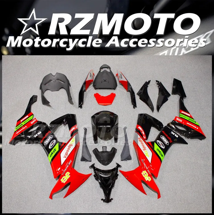 

Комплект обтекателей для мотоцикла из АБС-пластика, 4 подарка, подходит для kawasaki Ninja ZX10R 2008 2009 2010, обтекатель 08 09 10 10R, цвет красный, черный