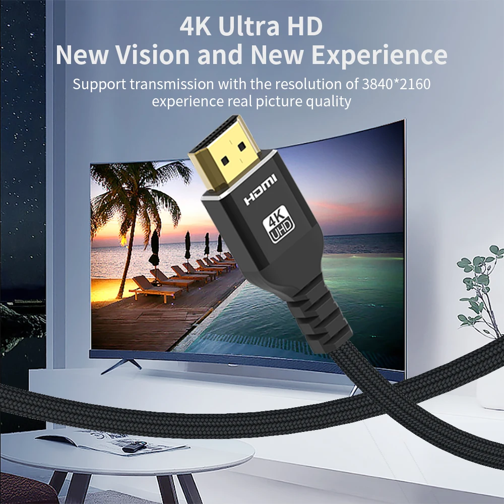 4K 60 Гц HDMI-Hdmi кабель ultra hd ps4 ps5 xiaomi tv box проекторы hdmi сплиттер видео 8 м 10 12 15 гарантия