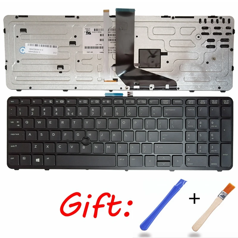 Новая английская клавиатура с подсветкой для ноутбука hp для ZBOOK 15 17 G1 G2 PK130TK1A00 SK7123BL черная рамка США