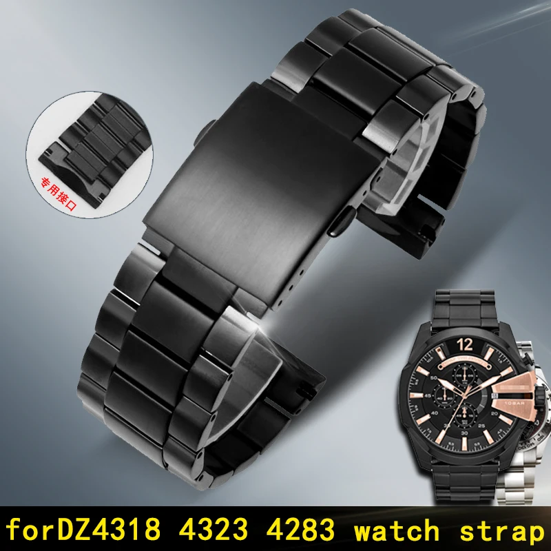 

Stainless steel watch strap for DZ4318 4309 4283 4323 stainless steel with 26mm watchbands waterproof sweat-proof men's