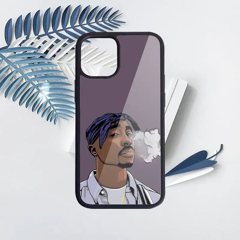 

Rapper 2pac Tupac Phone Case for iPhone 11 12 pro XS MAX 8 7 6 6S Plus X 5S SE 2020 XR Hard PC