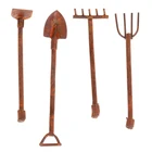 Масштаб 1:12 миниатюрная Лопата для кукольного домика, вилка и погрузчик, сельскохозяйственные инструменты, мебель, игрушки