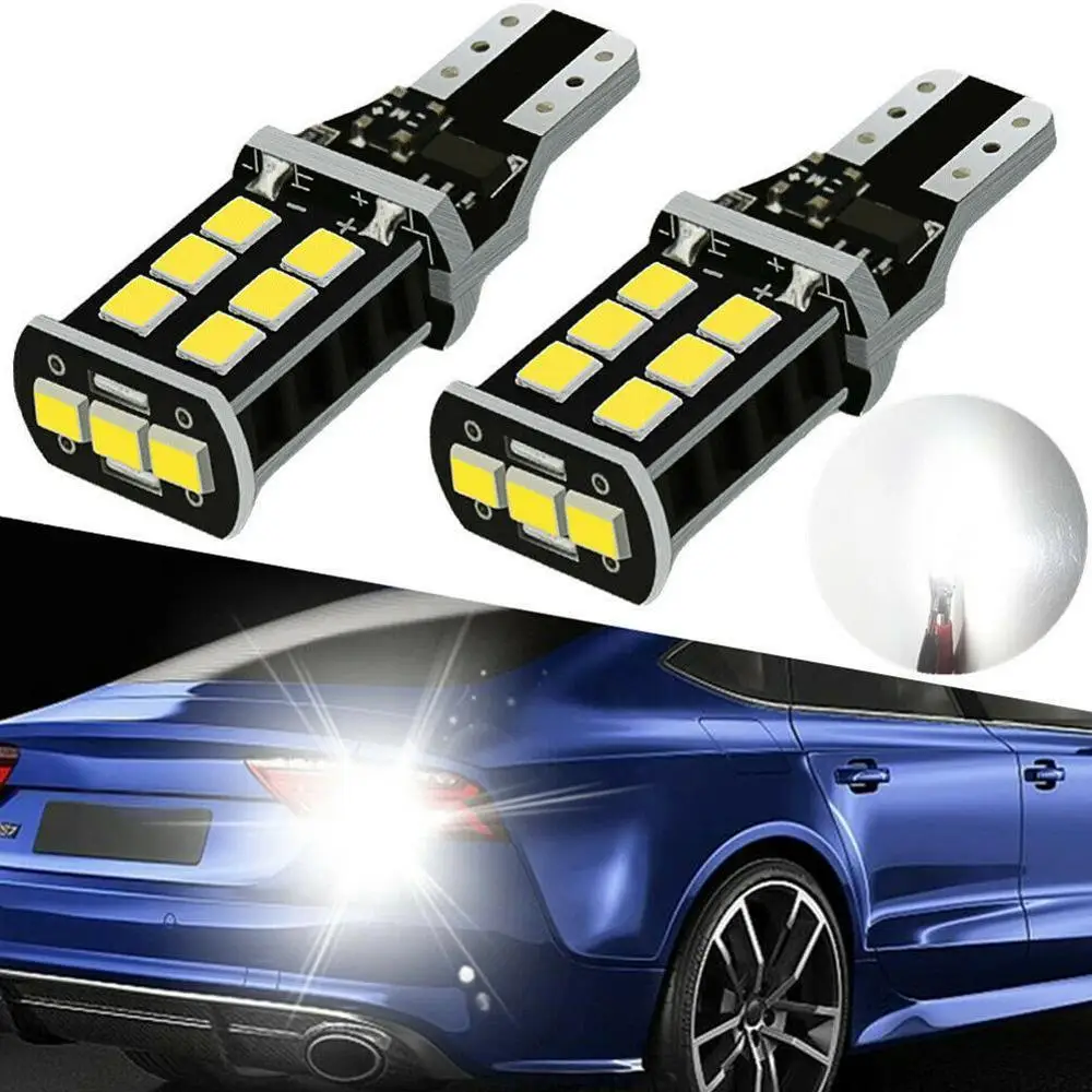 Супер яркая светодиодсветодиодный лампа CANBUS T15 W16W 15 SMD 2835 без ошибок