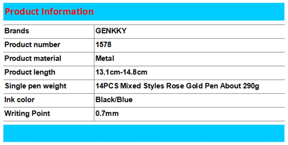 GENKKY розовое золото Подарочная шариковая ручка наборы канцтоваров серии Rosegold ручки для школы офисные поставщики ручка рождественские подарки