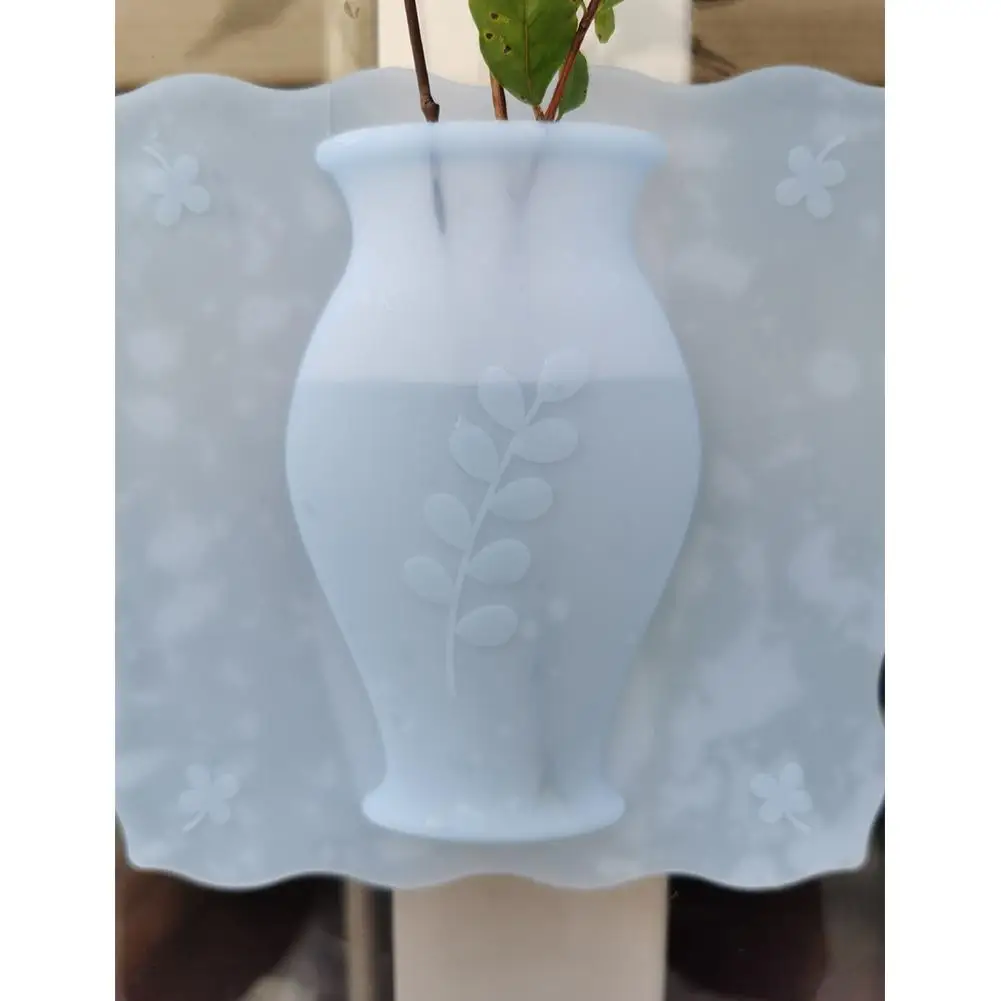 Творческие настенные силиконовые наклейка в виде вазы бесшовный кожзам