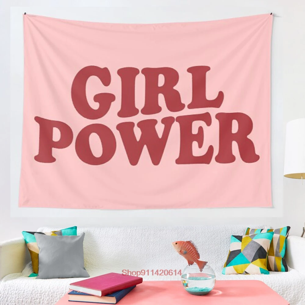 Гобелен GIRL POWER гобелен в стиле хиппи настенный подвесной для гостиной спальни