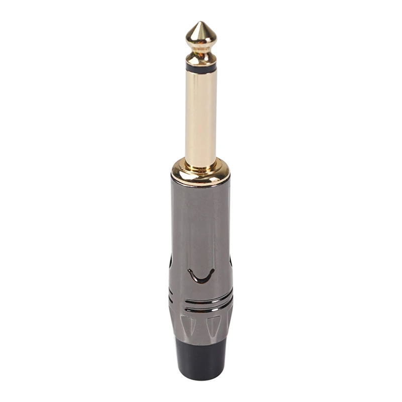 TC146 Gold-Plated 6.35 Mono Fever Guitar Cable Welding Plug Zinc Alloy Shell Adapter Good Contact Performance | Спорт и развлечения