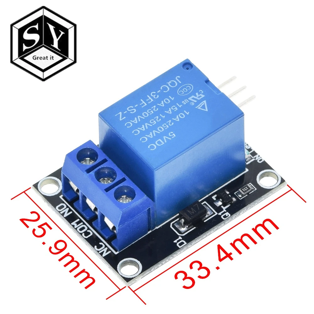 1 шт. Great IT KY 019 5 в одноканальная релейная Модульная плата щит для PIC AVR DSP ARM реле