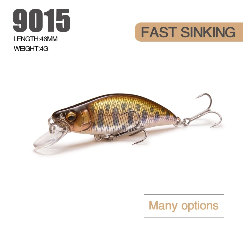 

2021New Crank Lure 46mm Sinking Floating Mini Wobbler Fishing Lure Artificial Hard Bait Sea Carp Trout Crankbait Fishing Tackle