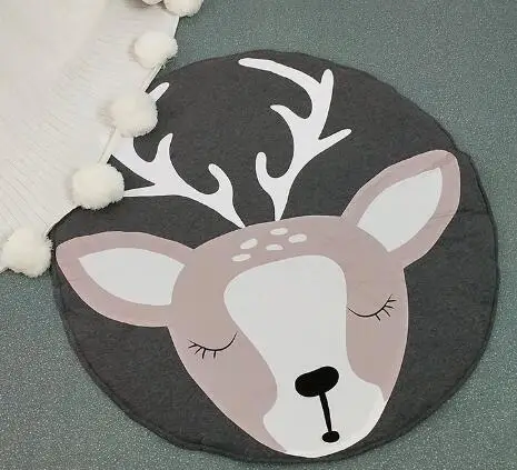 deer Горячая Распродажа детские коврики для игр дети ползают ковер пол детские постельные принадлежности одеяло с кроликами хлопок игровой коврик Детская комната украшения - Цвет: deer