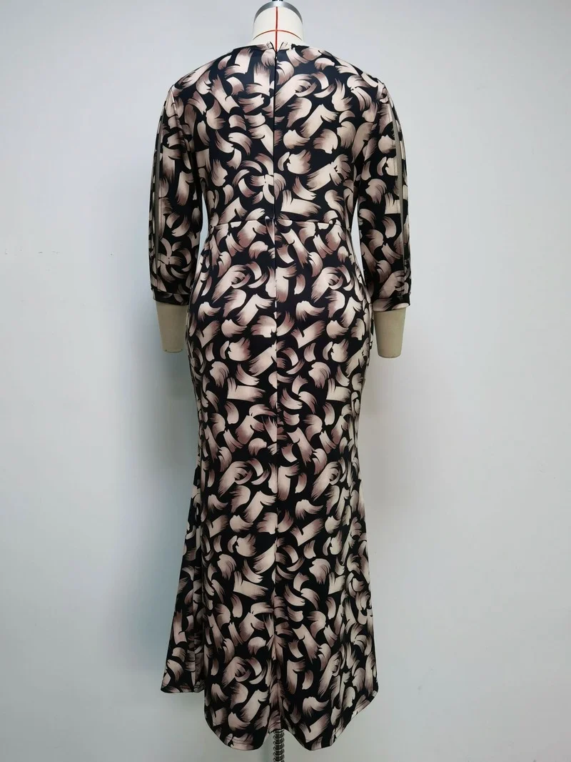 5XL 6XL Puls Size Spring Autumn Women's Clothing 2021 African Long Dresses For Women Sequins Fashion Maxi Dress Big 4XL 3XL |