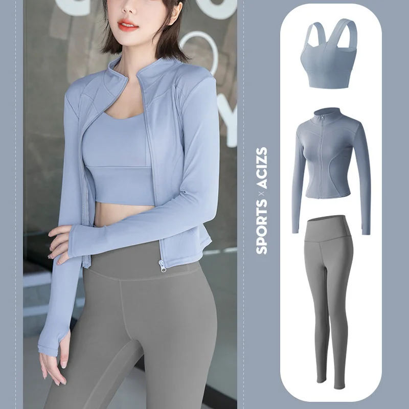 

Breathable Crop Top High Waist Sports Suits 2/3/4PCS Women's New Yoga Set Gym Clothing Fitness Quick Drying Leggings Sport Wears