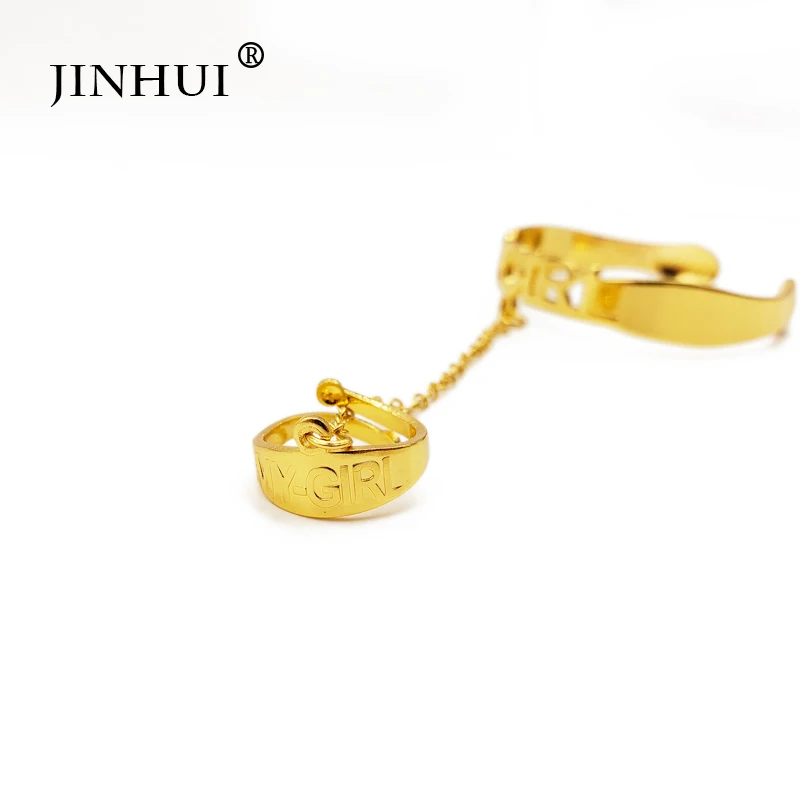 Jin Hui 1 шт. детский браслет золотого цвета для девочек ювелирные изделия из Дубая