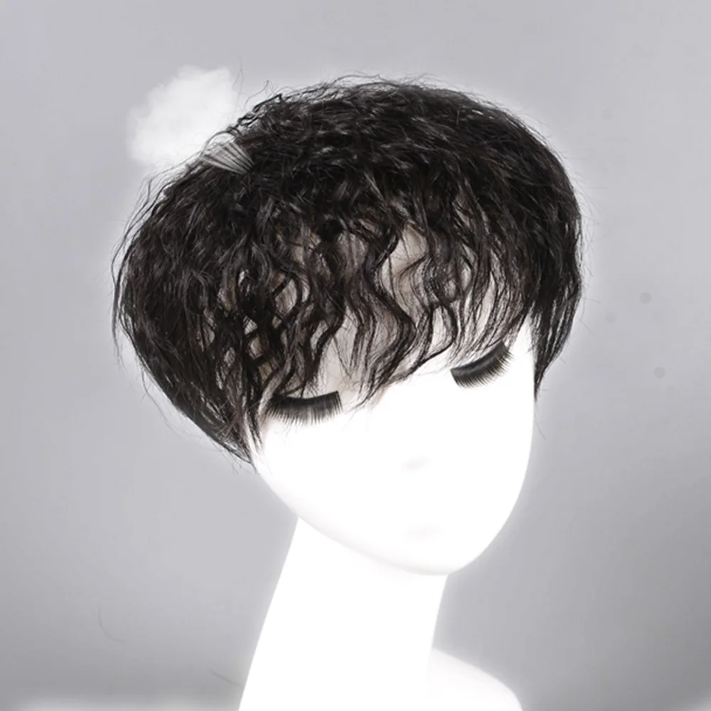 Синтетические волнистые черно коричневые наконечники XUANGUANG с зажимом для