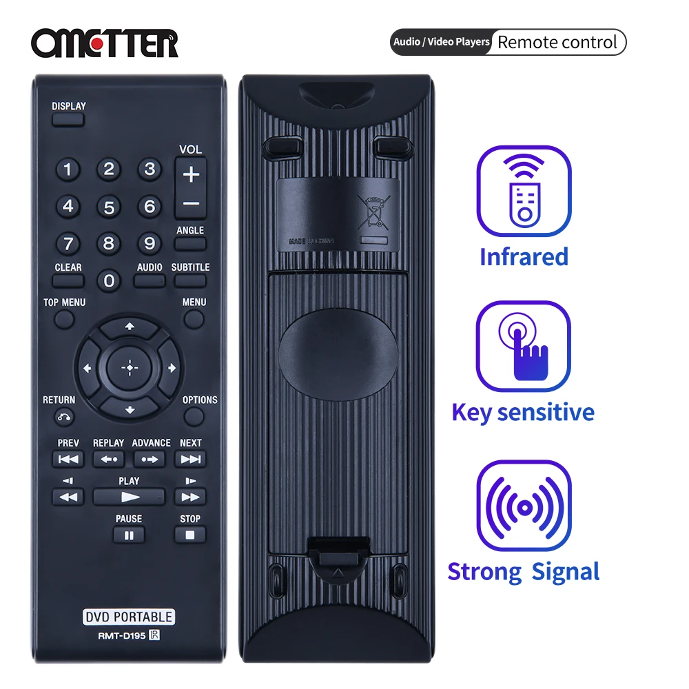 

New Remote Control For Sony RMT-D195 Portable DVD Player Remote Control DVP-FX970WM DVP-FX750/W DVP-FX750B DVP-FX750