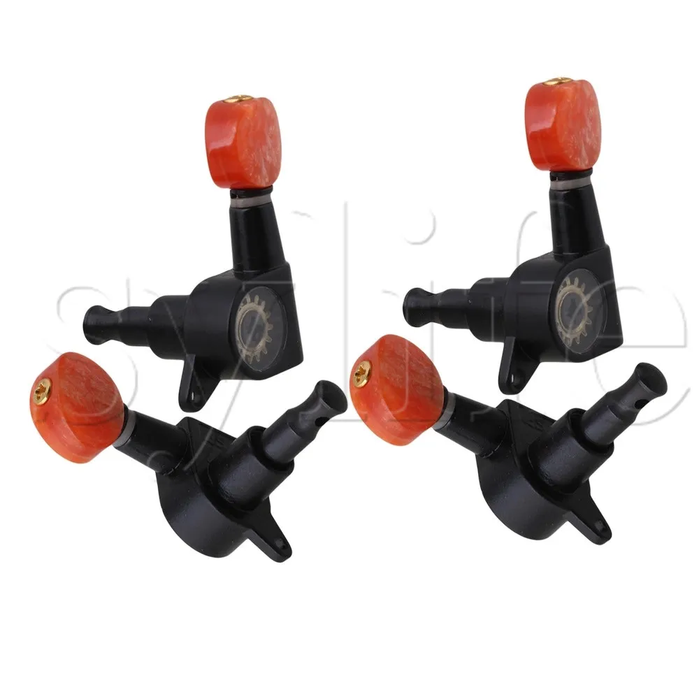 Красная кнопка цинковый сплав 2л + 2R черная Гавайская гитара настройка колышков