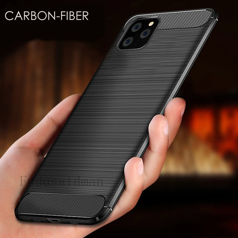 Прочный противоударный чехол для Google Pixel 3 3A 4 4A 5 XL мягкий бампер из углеродного