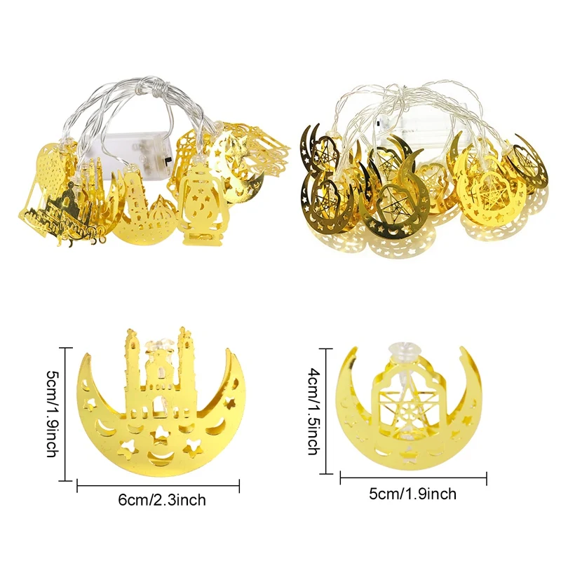 

Ramadan Decorations Moon Star Led String Lights EID Mubarak Decor For Home Islam Muslim Event Party Supplies Eid al-Fitr Lights