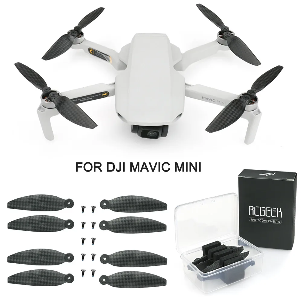 2 пары малошумный пропеллер углеродное волокно лезвие для DJI Mavic Mini Drone запасные