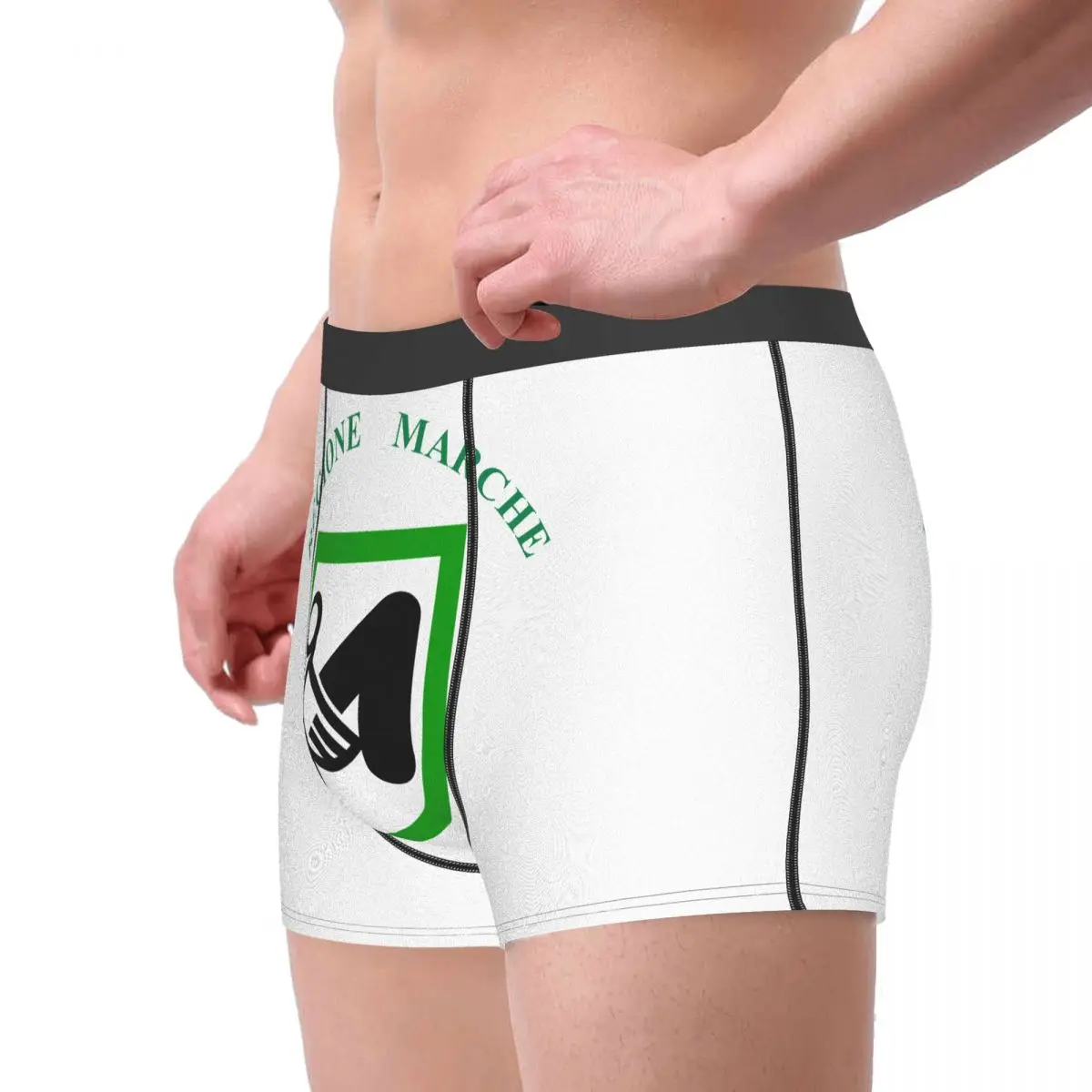 Flag Of Marche Men's Boxer Briefs regions of Italy Geeky elastic pants for men