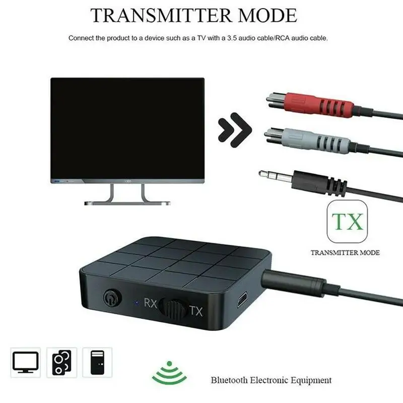 Bluetooth 5 0 4 2 аудио приемник передатчик в 1 Rca 3 мм Aux разъем Usb музыка стерео