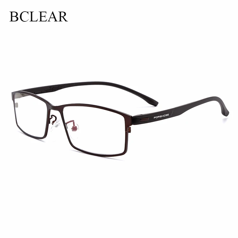 

BCLEAR 2020 New Arrival High-end Business Men's Eyeglasses Frame Unique Temple Design Titanium Alloy Hull Rim Spectacle Eyewear