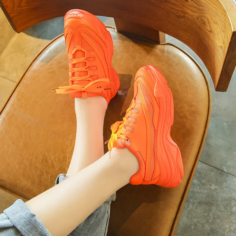 Женская Повседневная обувь 2019 осенние яркие цвета кроссовки женские большие
