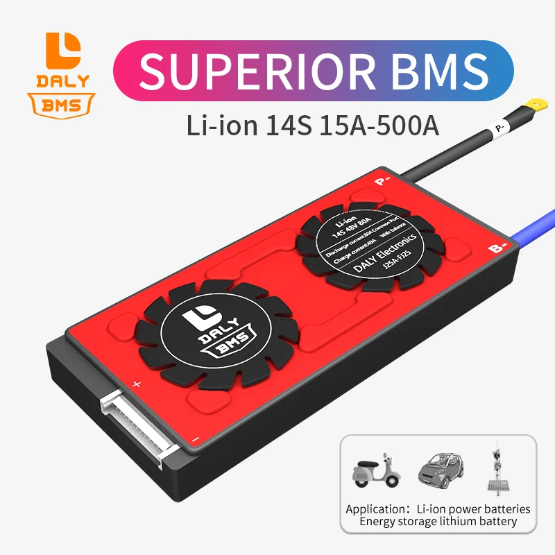 

Daly BMS 18650 lithium battery li-ion 48v bms 14s 15A 20A 30A 40A 50A 60A 80A 100A 120A 150A 200A~500A common port with balance
