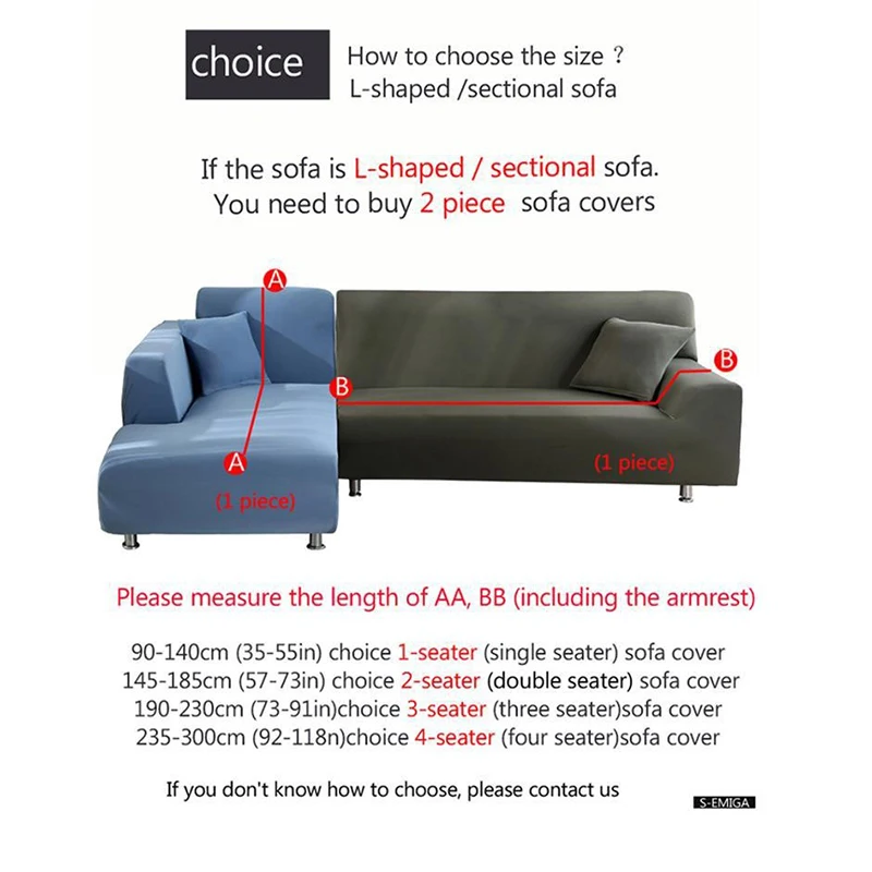 

Fully Wrapped Sofa Cover For Living Room Corner Sofa Universal Chair Protector Sofa Slipcover Home Decor 1/2/3/4 Seat