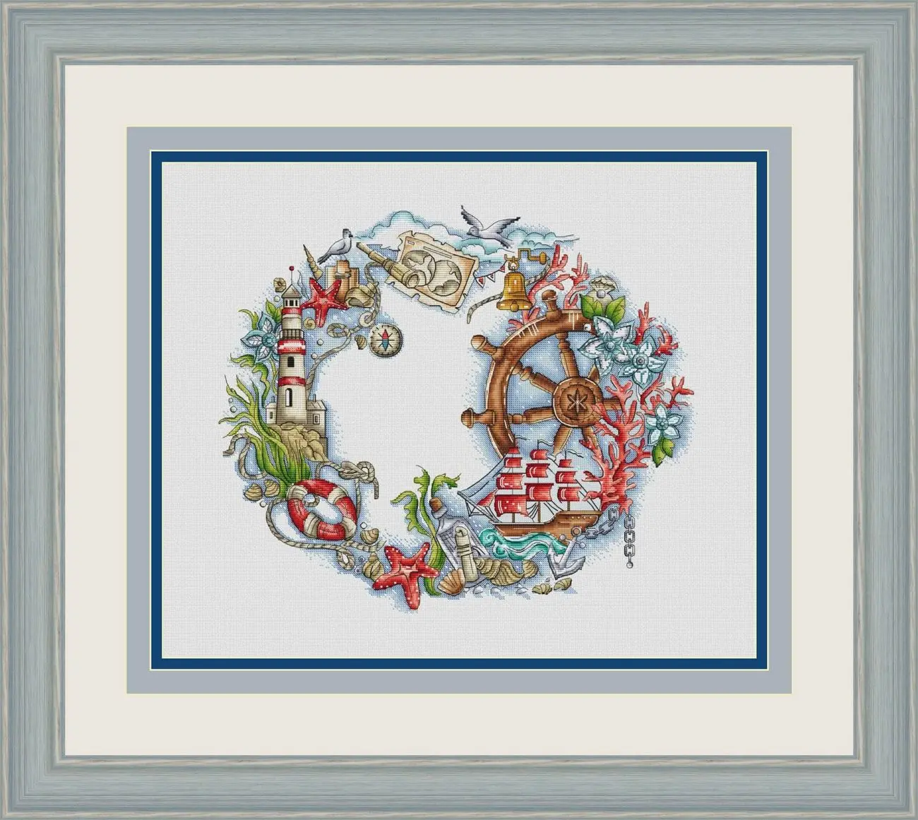 

ZZ1705 DIY Homefun Cross Stitch Kit Packages Counted Cross-Stitching Kits New NOT PRINTED Cross stich Painting Christmas Wreath