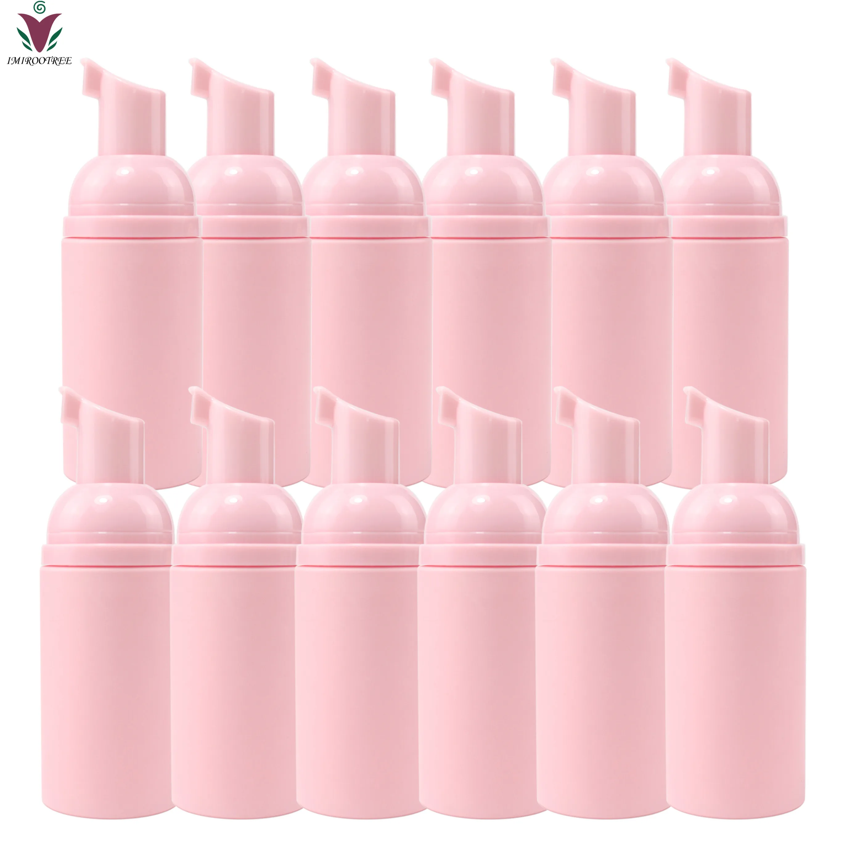 

12Pcs/Pack 50ml Refillable Soap Foam Liquid Dispenser Pink Bottle for Home Plastic Foam Bottle Foam Portable Shampoo Bottle