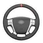 Черный замшевый красный маркер, сшитый вручную, не скользит, фотосессия для Hyundai Veracruz 2007-2012 IX55 2007-2012 Vera Cruz