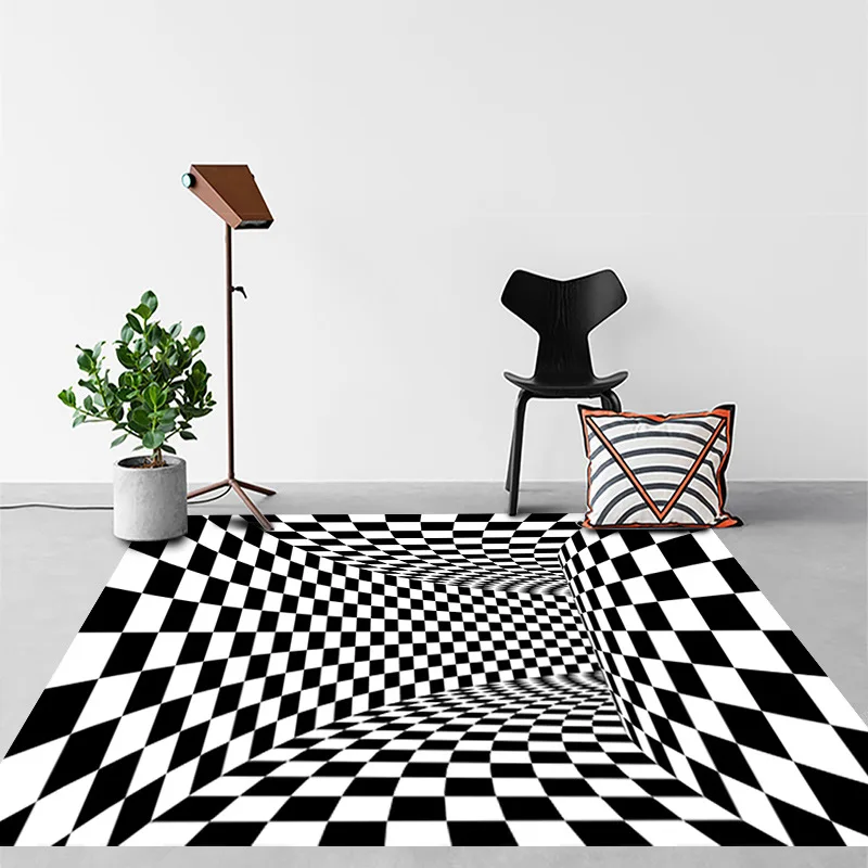 3D домашний Противоскользящий ковер трехмерный цветной коврик с стереовидением