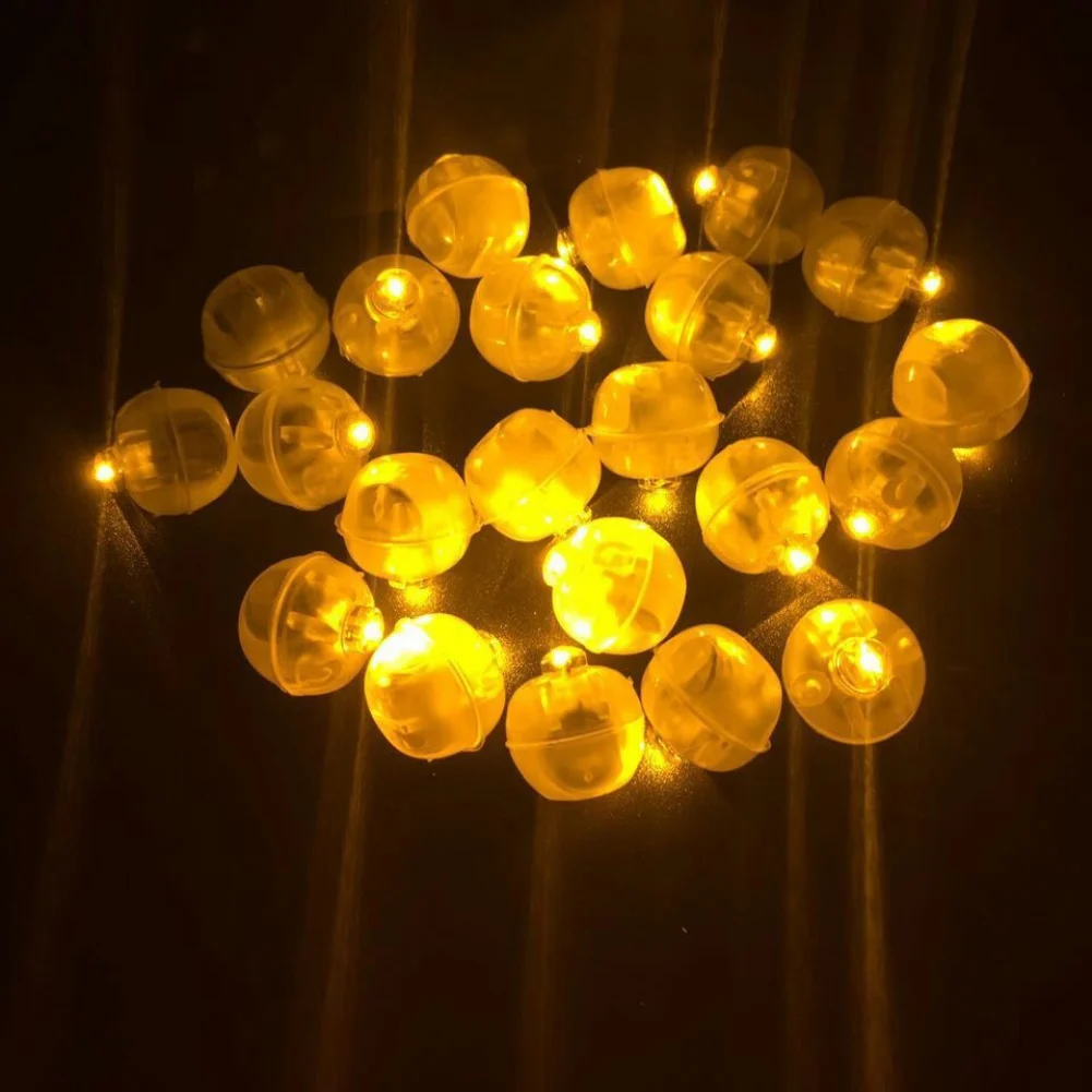 50pc Round Led Flash Ball 10Pcs Lamp Balloon Light Long Standby Time For Paper Lantern Balloon Light Party Wedding Decoration images - 6